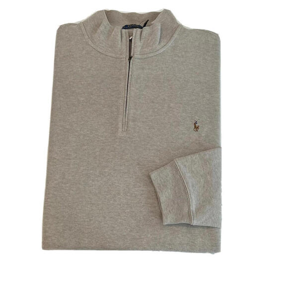 Ralph Lauren Other - Polo Ralph Lauren $125 Pullover Sweater Beige 1/4 Zipper Size 4XLT Long Sleeve